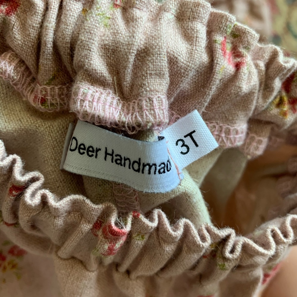 Little deer handmade linen pants